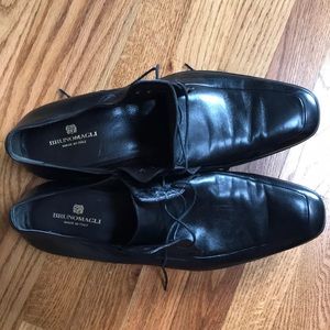 Bruno Magli Men’s 14 Black Rich Leather Lace-Up BM600328 Made in Italy USED